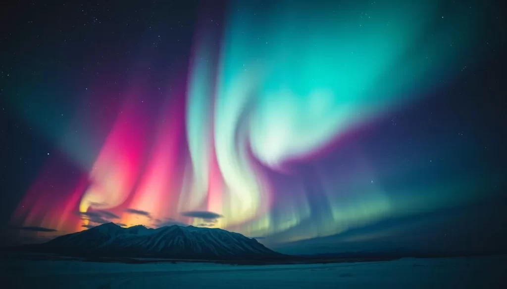 Imagine witnessing the night sky painted with vibrant colors, a spectacle known as the Aurora Borealis.