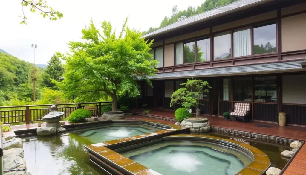 Kaga Onsen ryokan with serene surroundings and natural hot springs