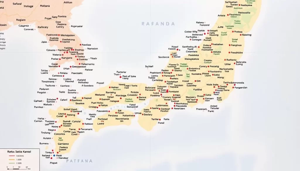Kantō region map Japan