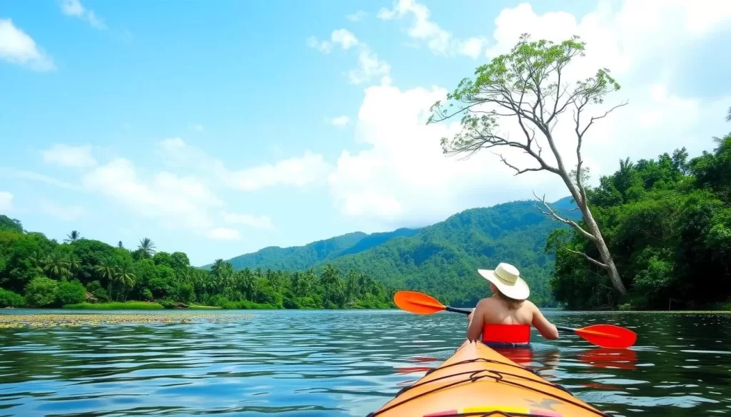 Kayaking tour on Rio Istian, Ometepe Island, Nicaragua