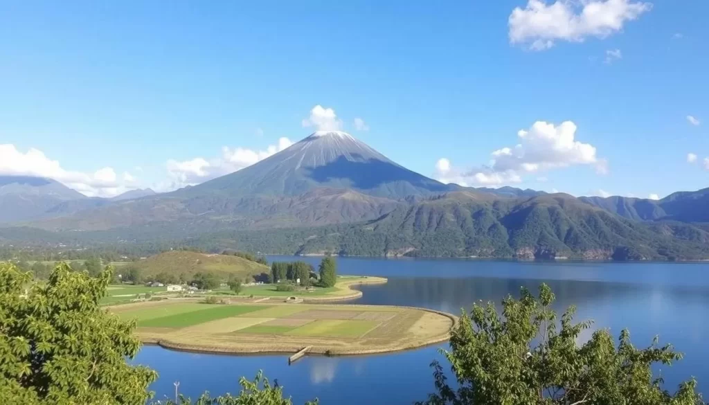 Lake Atitlan tour from Guatemala City with serene surroundings and volcanic landscapes