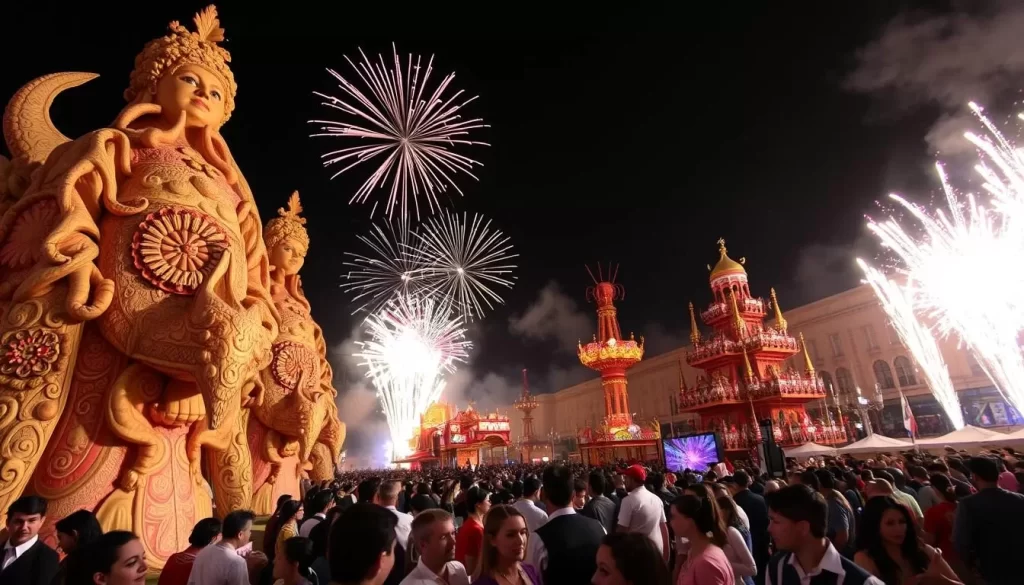 Las Fallas festival in Valencia, Spain