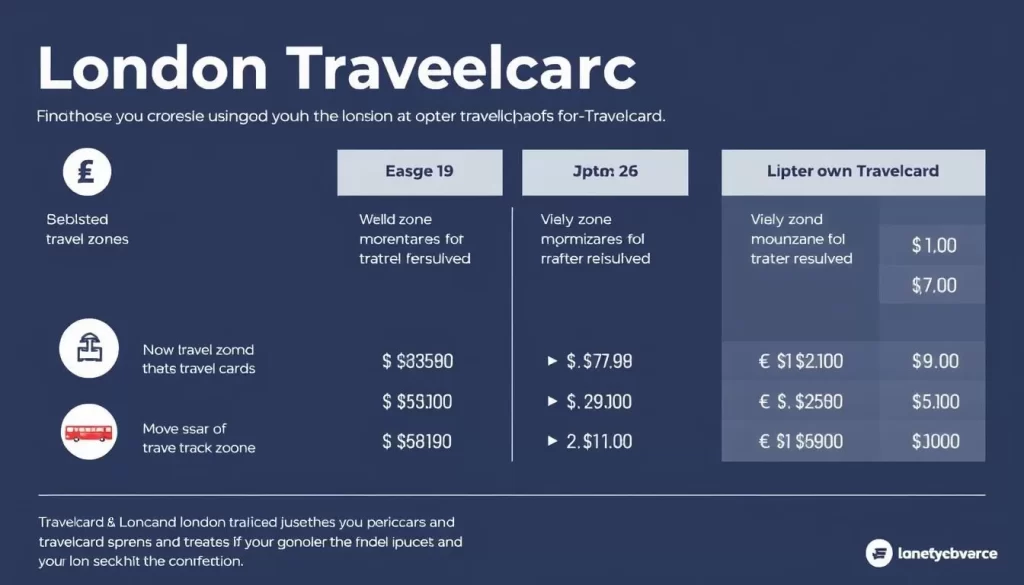 London Travelcard prices image