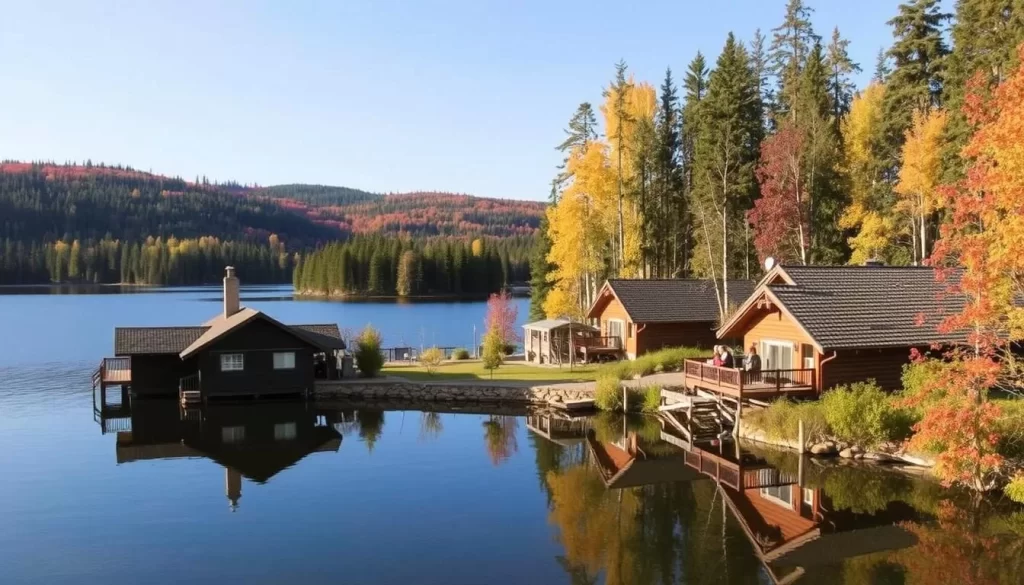 Manitoba fishing lodges with serene lakes and lush surroundings