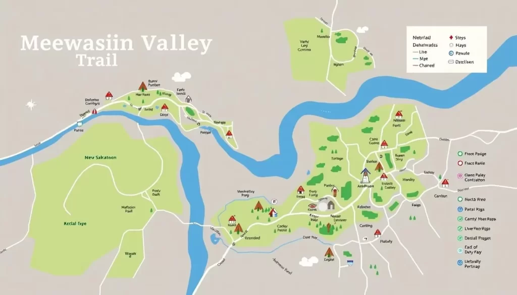 Meewasin Valley Trail Saskatoon map image