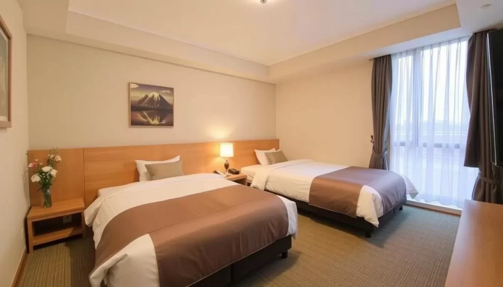Modern hotel in Fukushima city with comfortable rooms