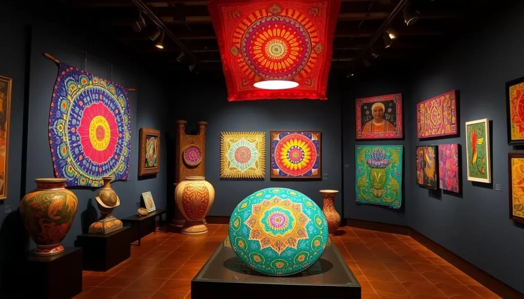 Museo de la Mola with vibrant mola pieces on display