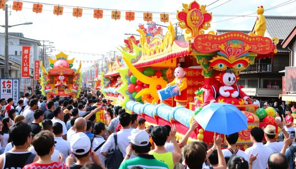 Ogaki Matsuri festival floats and performances