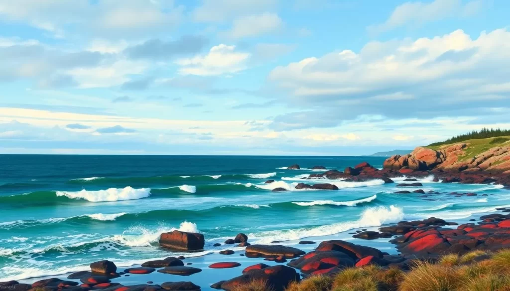 Painting Montgomery's Island: Create seascapes and landscapes using the three colors - ruby, emerald, and sapphire - that L.M. Montgomery used in her descriptions of Prince Edward Island.