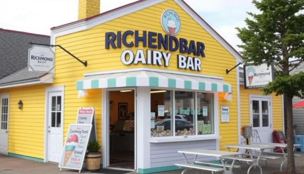 Richmond Dairy Bar ice cream shop in PEI
