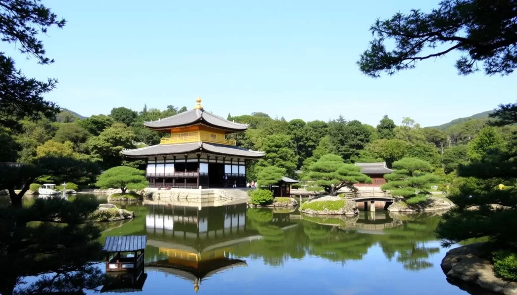Serene Ginkaku-ji Temple with its iconic "Sea of Silver Sand" in Kyoto, Japan