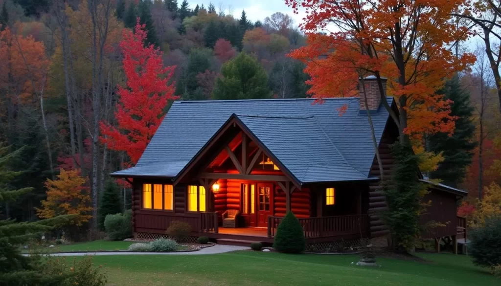 A cozy cabin in the Blue Ridge Mountains of North Carolina