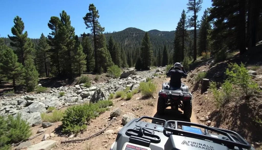 ATV riding on a trail in the Black Hills National Forest