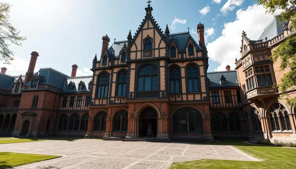 An image of Artus Court, showcasing its beautiful Gothic-Renaissance architecture and historical significance.