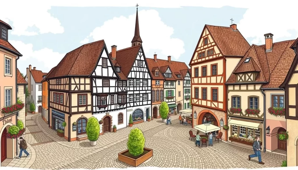 An image of Echternach's historic town center