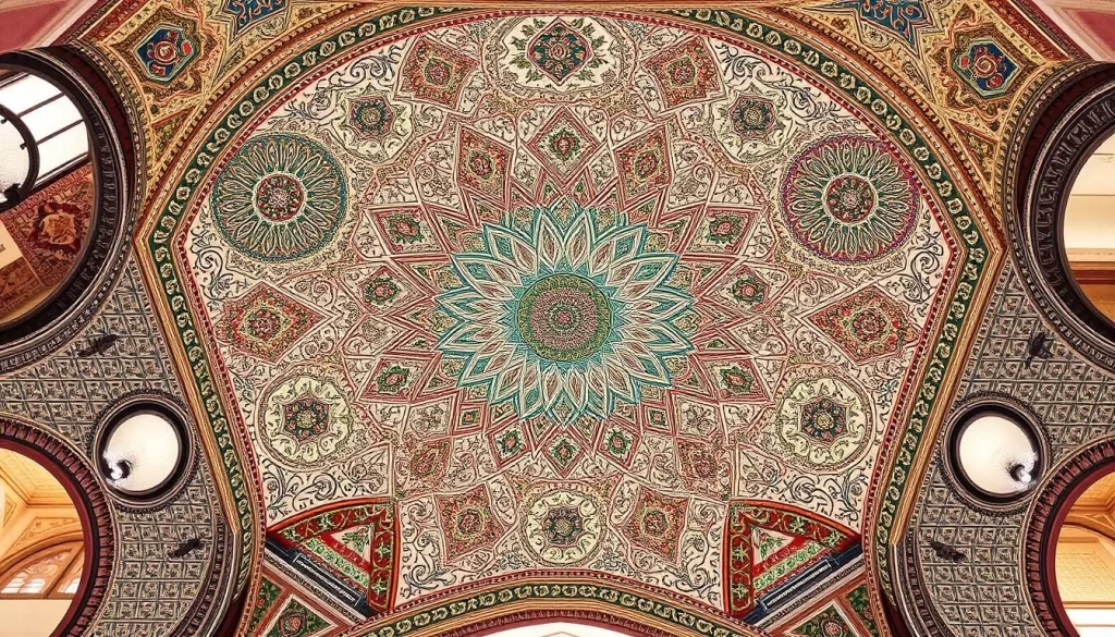 An image of Karatay Madrasa Museum's tiled ceiling