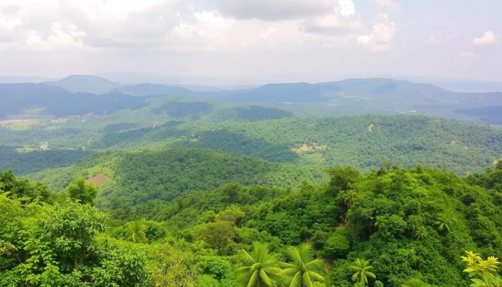An image of Pugu Hills Nature Reserve, showcasing its lush vegetation and diverse wildlife.