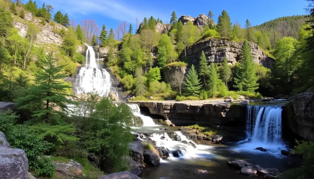 An image of Raymondskill Falls in the Delaware Water Gap