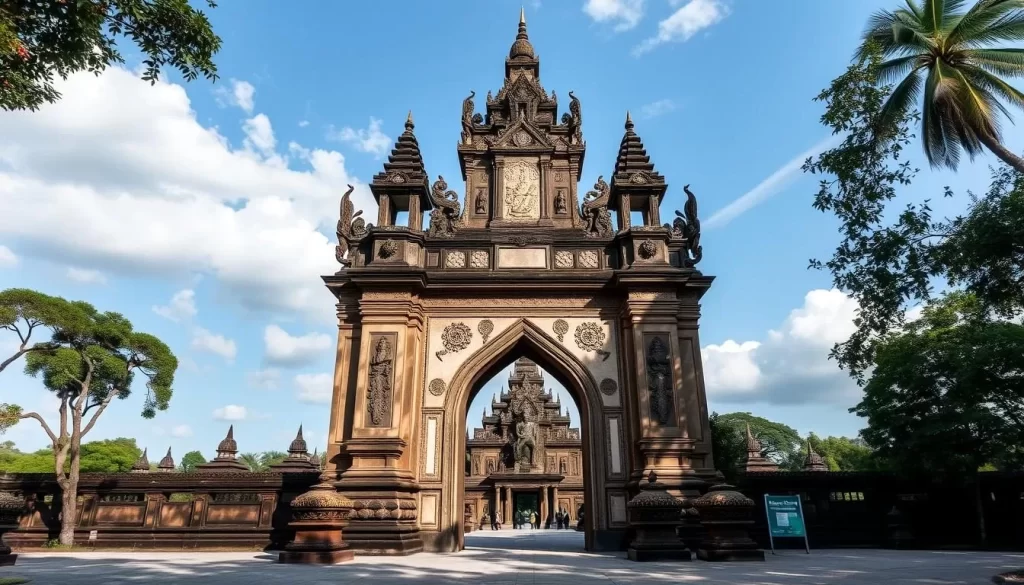 An image of Sukhothai Historical Park's main gate, symbolizing the entrance to the ancient city.