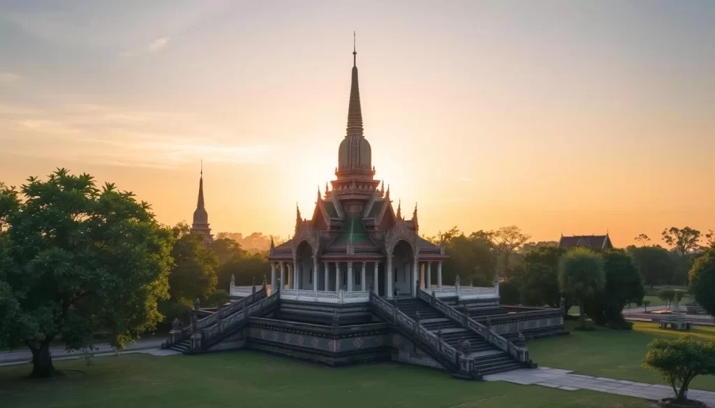 An image of Wat Phra Pai Luang in the North Zone of Sukhothai Historical Park
