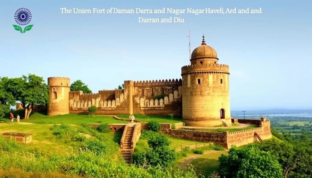 An image of a historical fort in Daman, Dadra & Nagar Haveli, and Daman & Diu