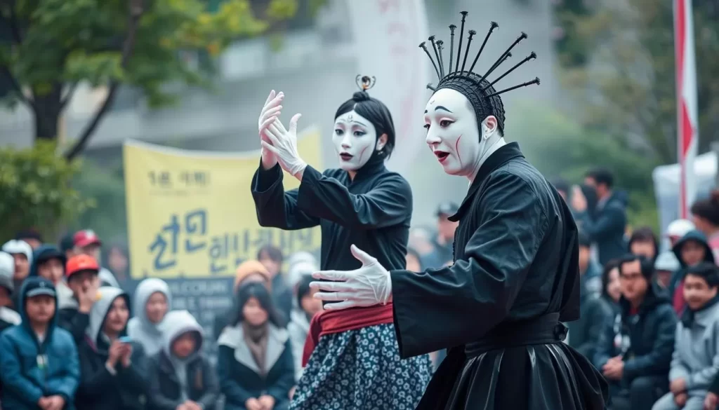An image of a mime performer at the Chuncheon International Mime Festival.