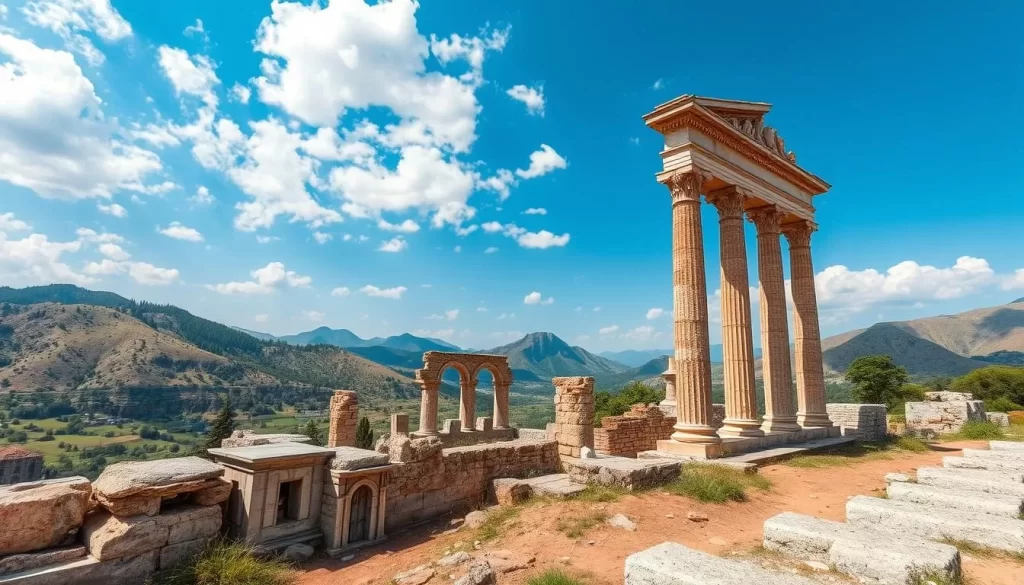 An image of ancient ruins near Aydın, Turkey, showcasing historical significance.