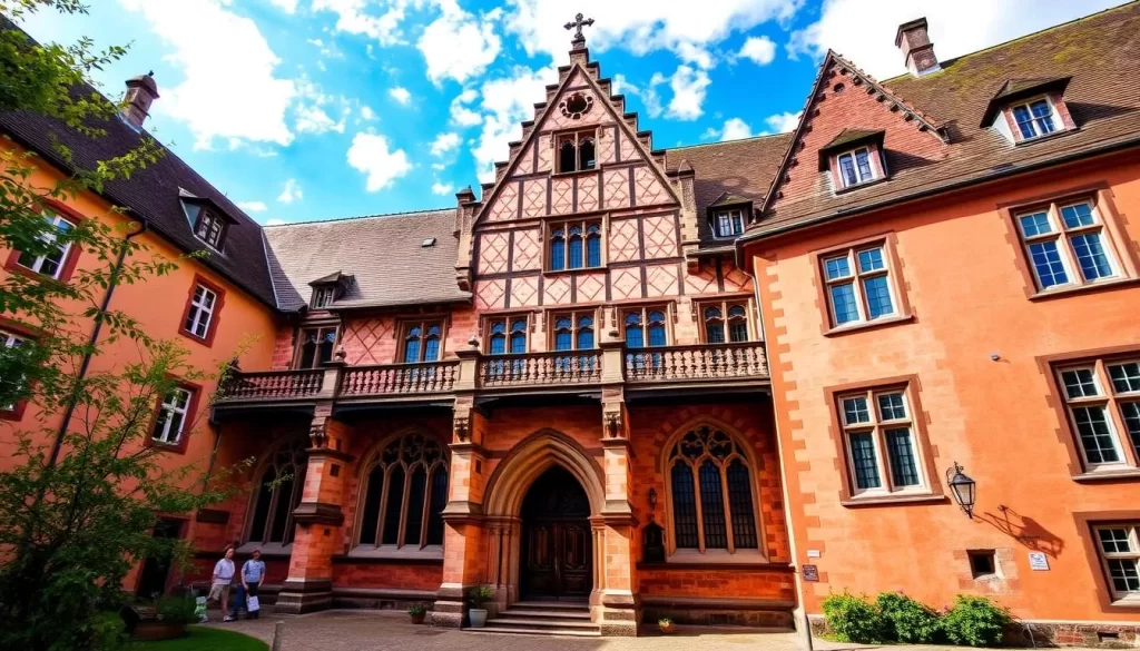 An image of the Abbey of Echternach's facade