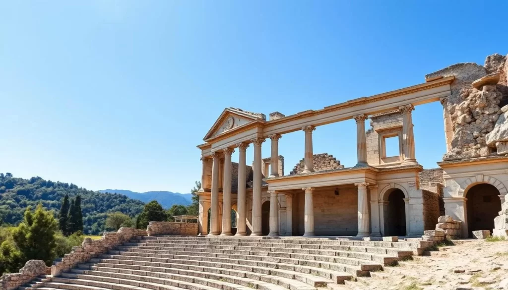 An image of the Aspendos ancient city theater
