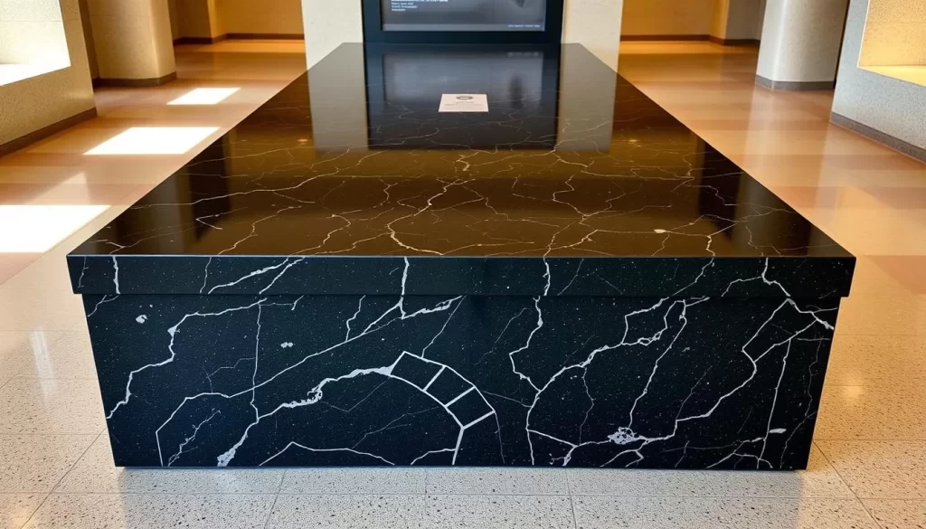 An image of the Civil Rights Memorial Center's black granite table