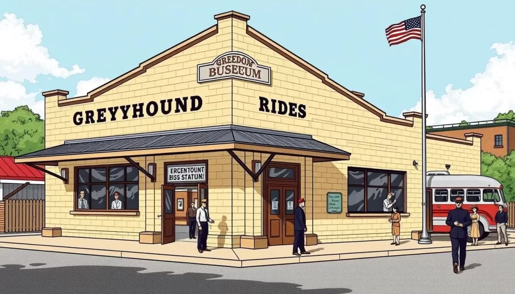 An image of the Freedom Rides Museum's historic Greyhound bus station