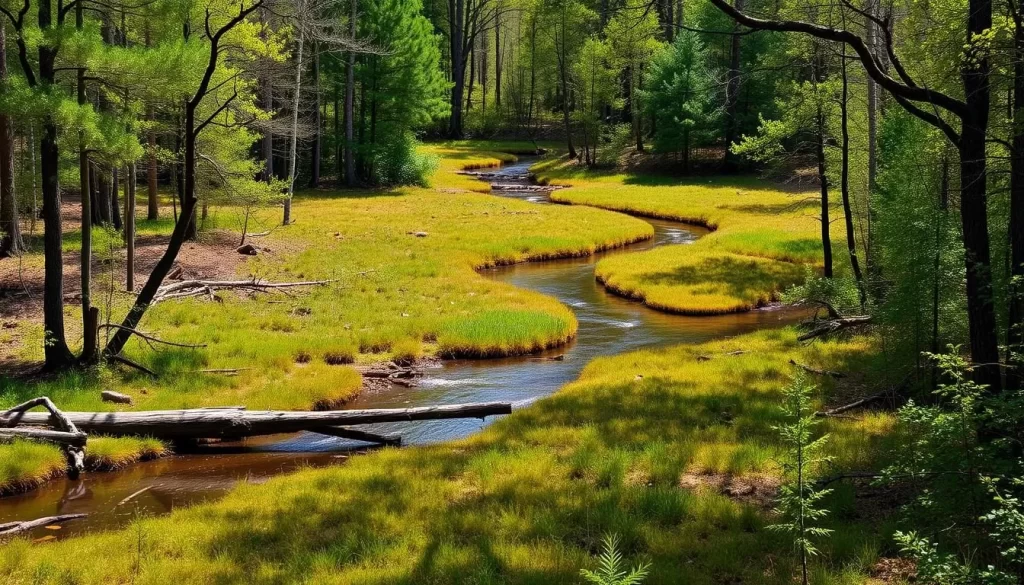 An image of the Graham Creek Nature Preserve in Foley, Alabama, showcasing its diverse landscapes and wildlife.