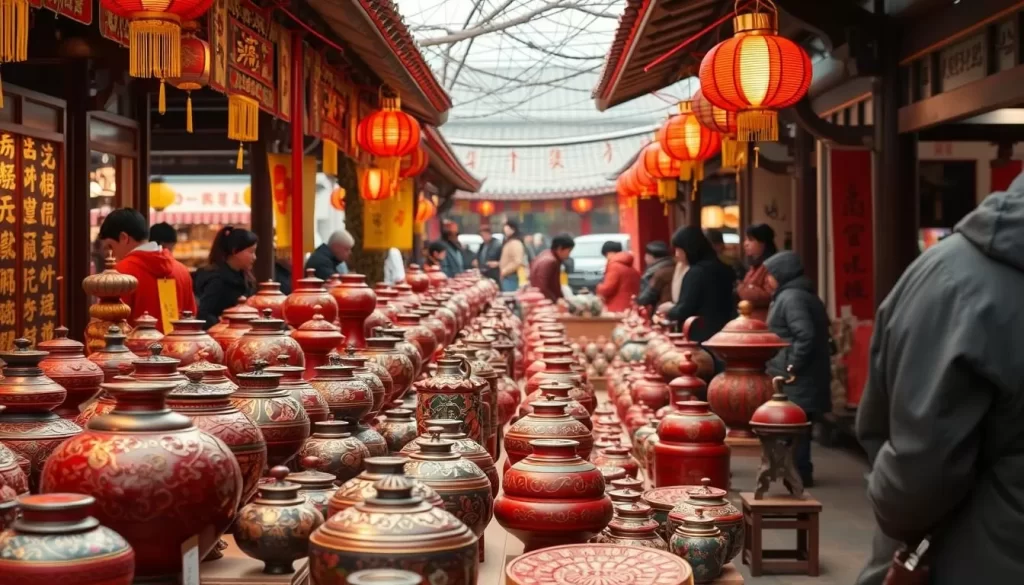 An image of the Jeongseon Hwangchil Festival with lacquerware on display