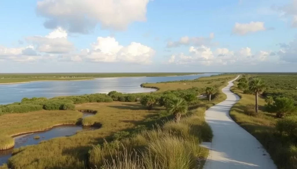An image of the Lake View Trail or Beach Mouse Bypass within Gulf State Park.