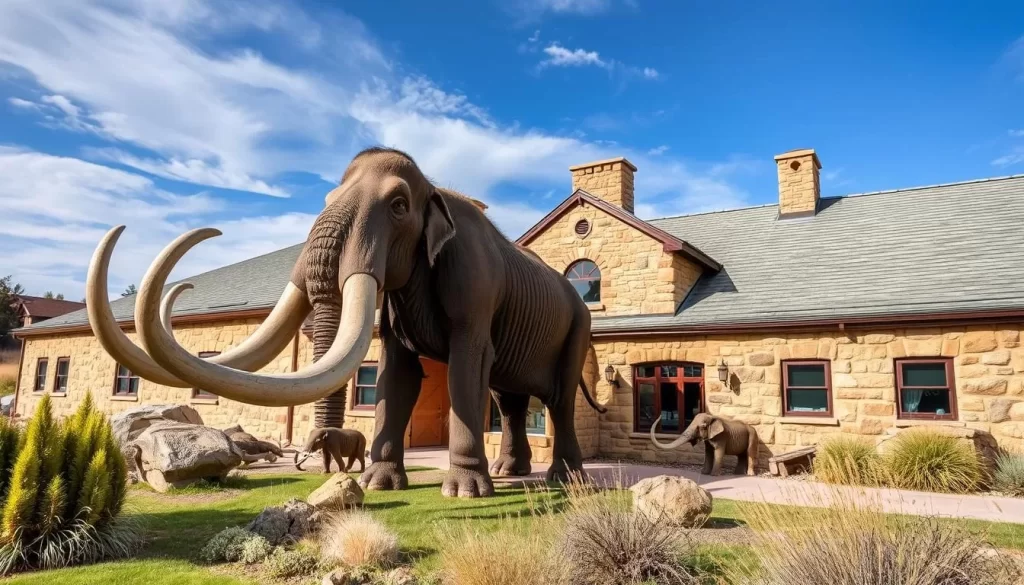 An image of the Mammoth Site in Hot Springs, South Dakota, showcasing the mammoth remains and the museum.