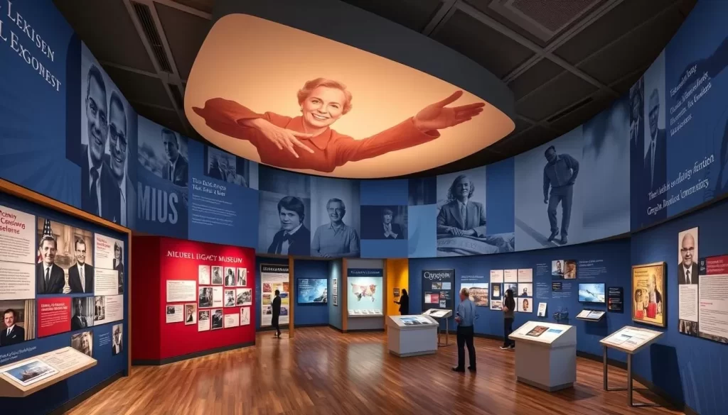 An image of the McGovern Legacy Museum, showcasing exhibits related to George and Eleanor McGovern's lives and achievements.