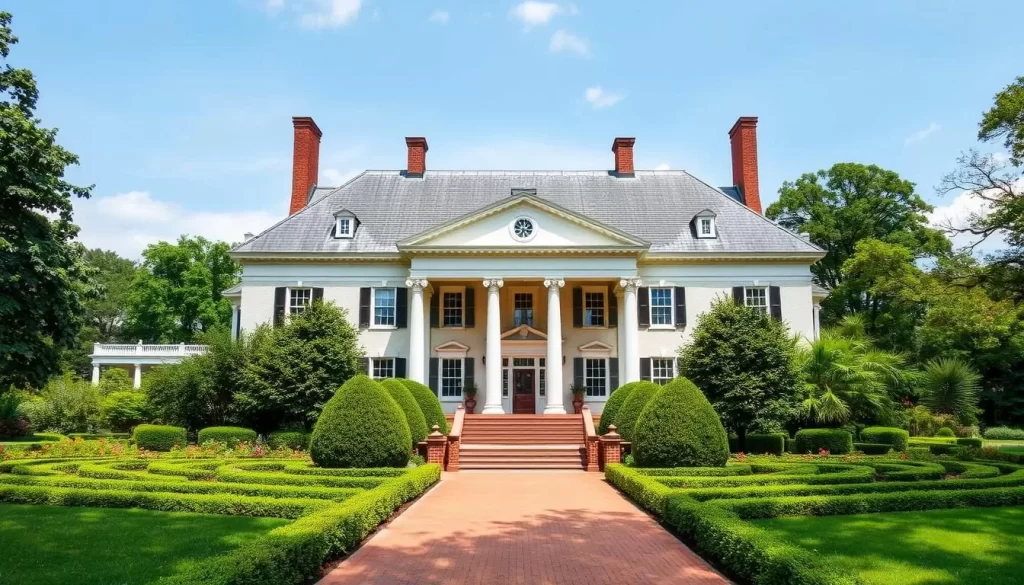 An image of the Reynolda House Museum of American Art, showcasing its stately architecture and beautiful surroundings.
