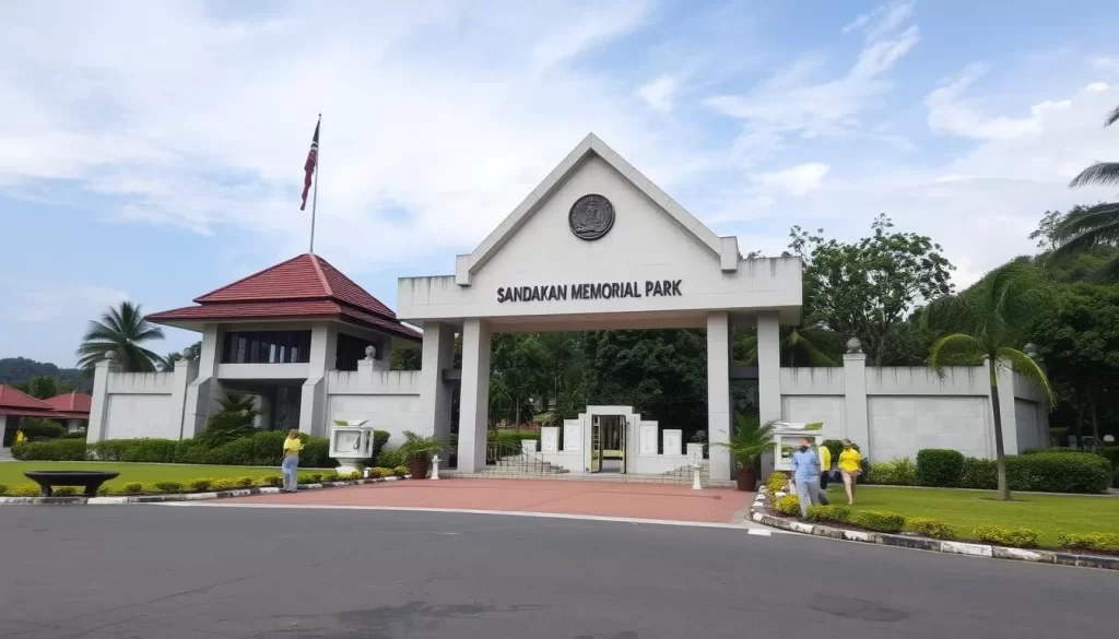 An image of the Sandakan Memorial Park entrance