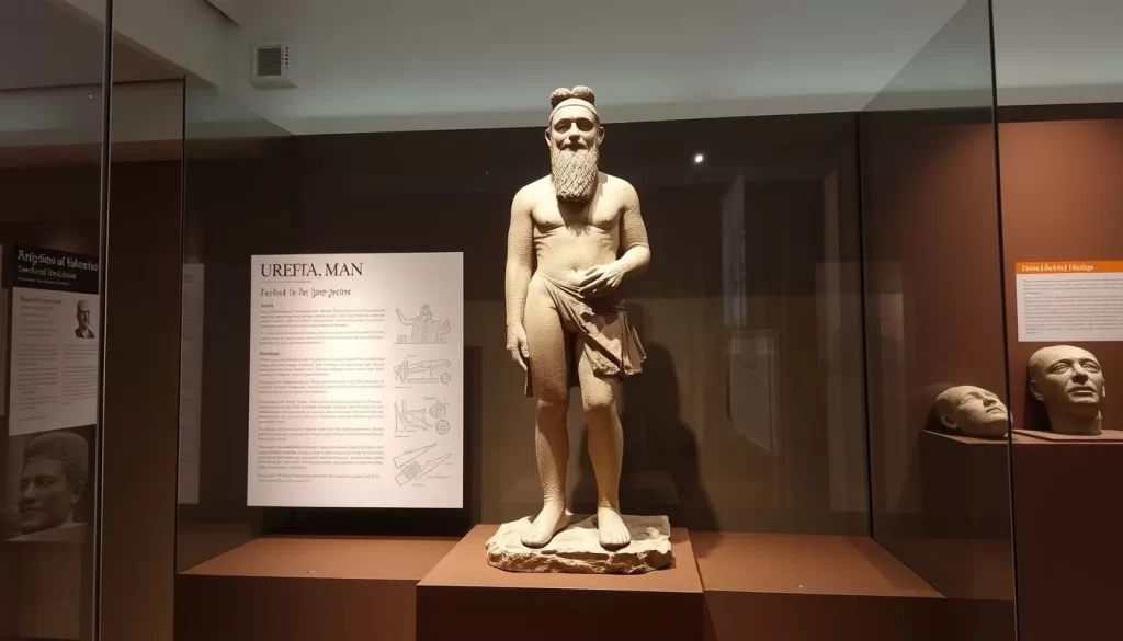 An image of the "Urfa Man" statue at the Şanlıurfa Archaeology Museum.