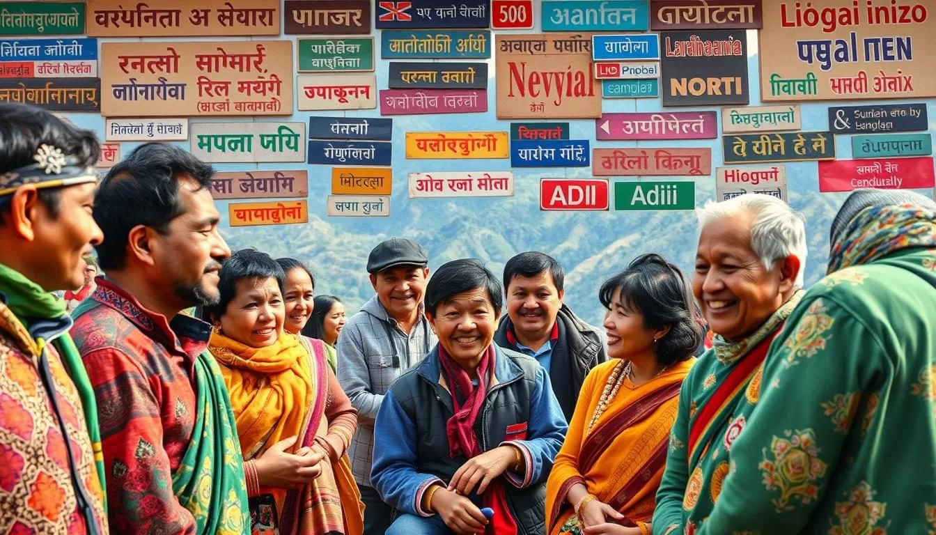 Arunachal Pradesh, India: Official and widely spoken languages