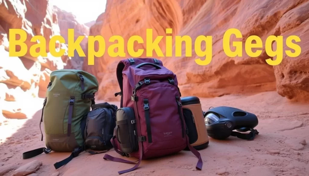 Backpacking gear for slot canyons like Paria Canyon