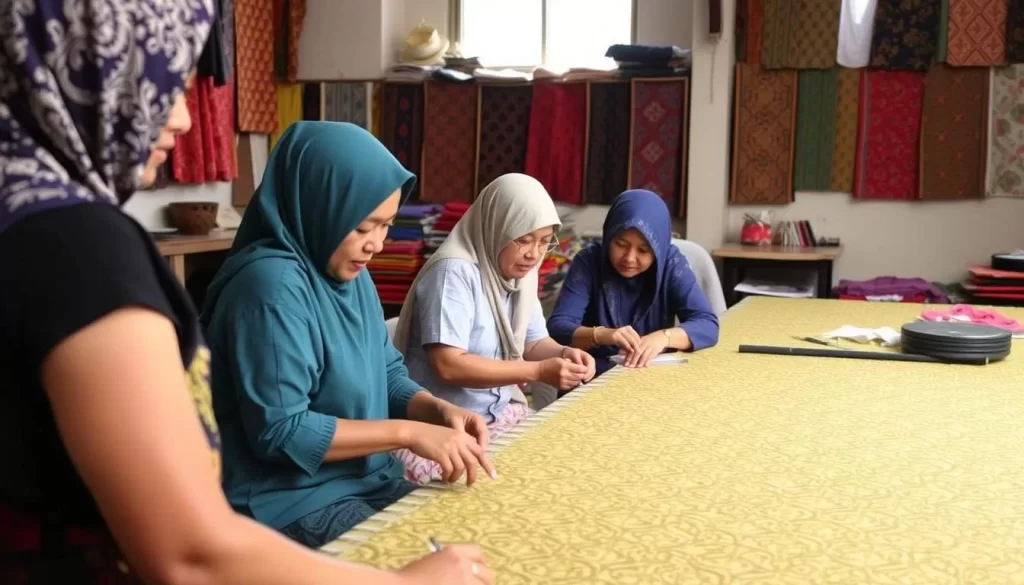 Batik workshop in Yogyakarta where visitors can learn the traditional wax-resist dyeing technique