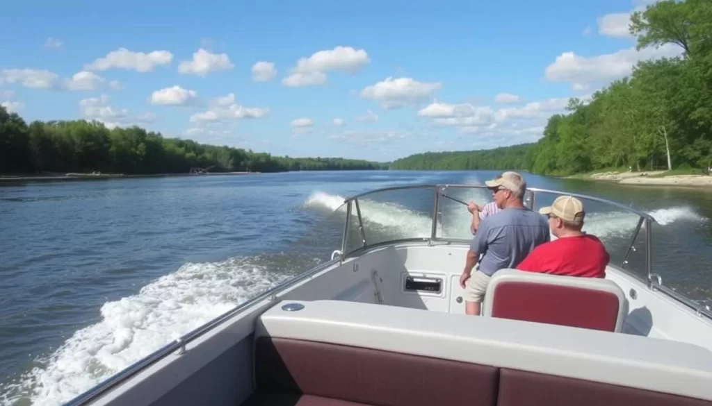 Boat tours in La Crosse, Wisconsin, offering fishing and sightseeing experiences on the Mississippi River