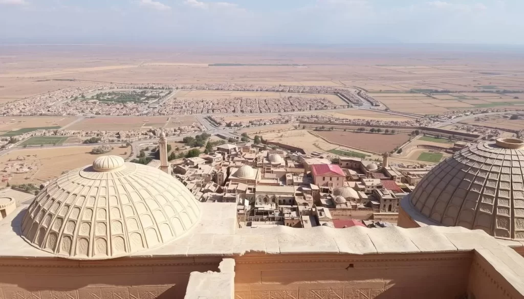 Capture the panoramic views of Mardin old city and Mesopotamian plains from the rooftop of Zinciriye Medresesi.