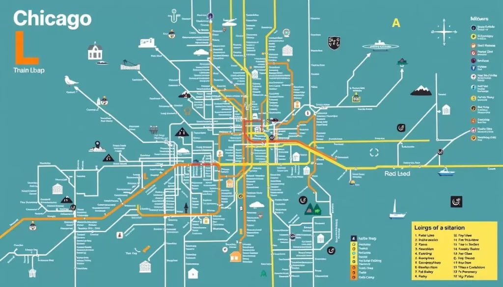 Chicago L train map image