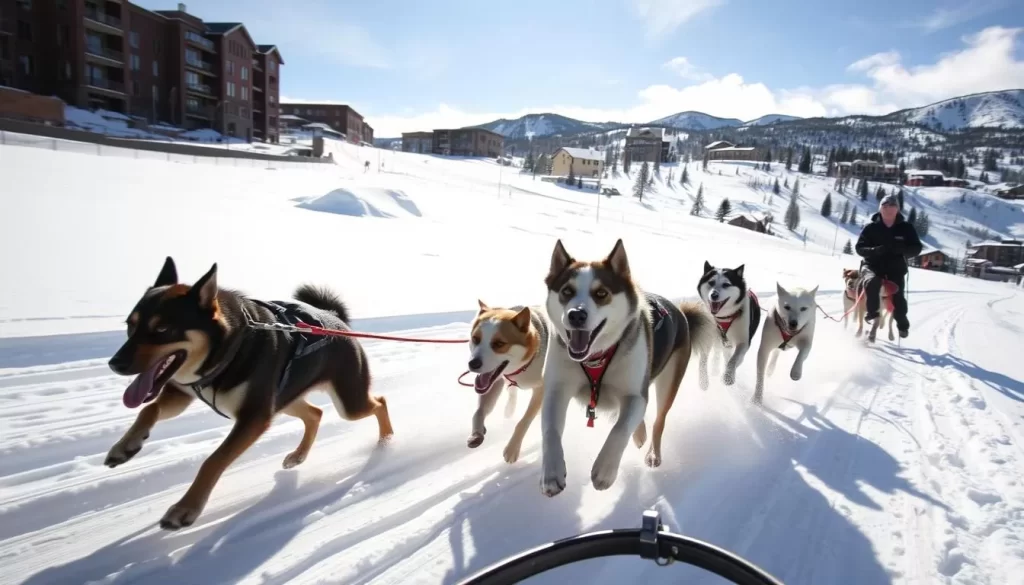 Dog sledding team in Park City, Utah