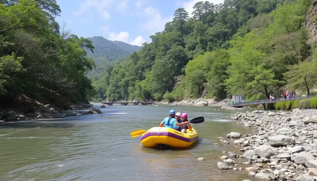 Exciting fishing and rafting opportunities in the rivers near Mussoorie