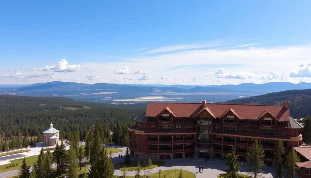 Explore the heights of Old Faithful Inn