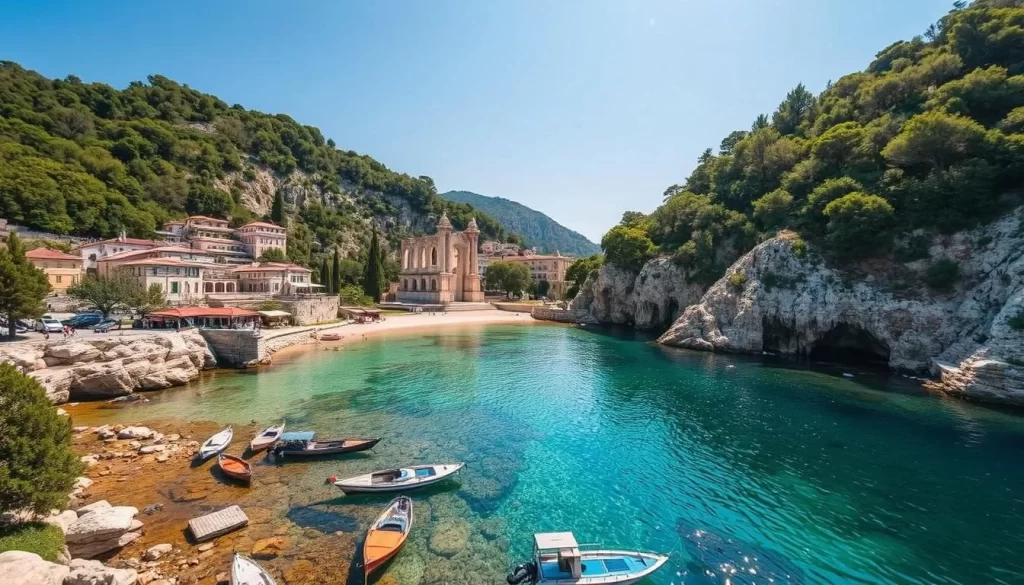Explore the hidden coves and ancient ruins of Sovalye Island, Turkey, a treasure trove of history and natural beauty.