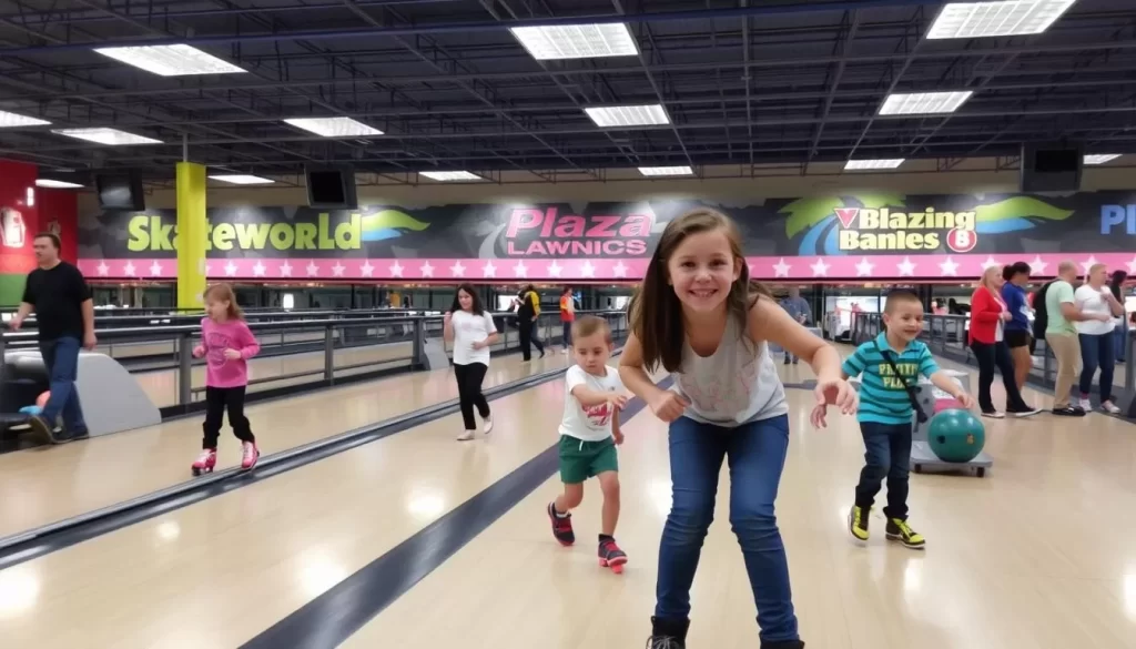 Families enjoying activities at Skateworld or Plaza Bowling Lanes in Corinth, MS